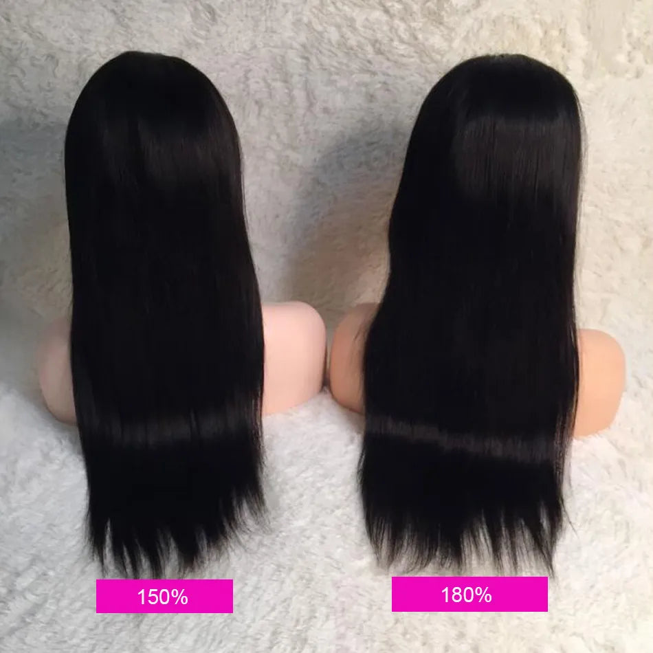 Diamonique Couture Bone Straight Black Lace Front Wig