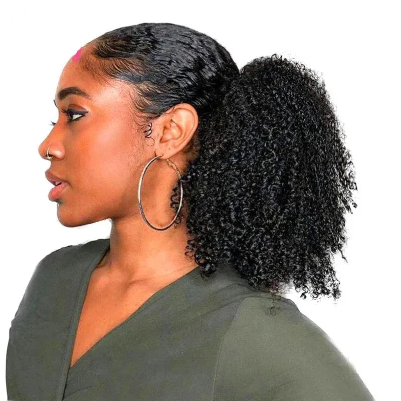 Diamonique Couture Afro Puff Drawstring Ponytail