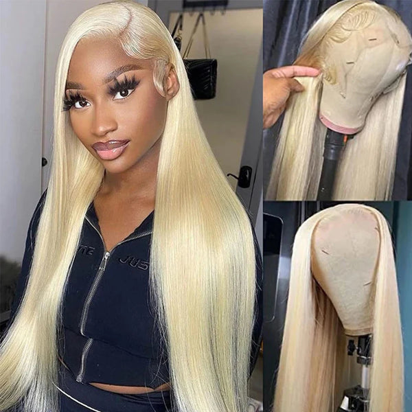 Diamonique Couture Blonde HD Pre-Plucked Straight Wig