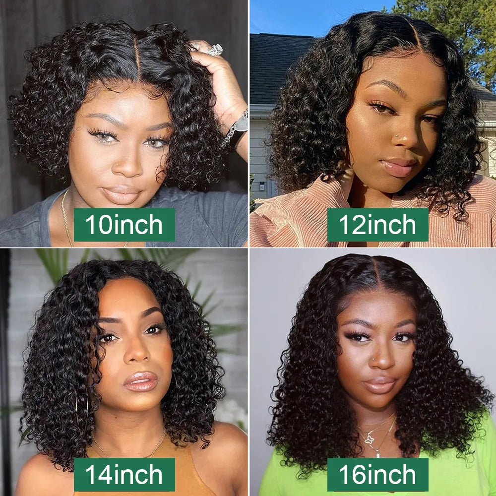 Diamonique Couture Deep Wave Bob Lace Frontal Wig