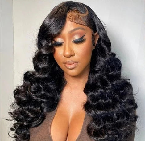 Diamonique Couture Loose Wave Bundles with Closure