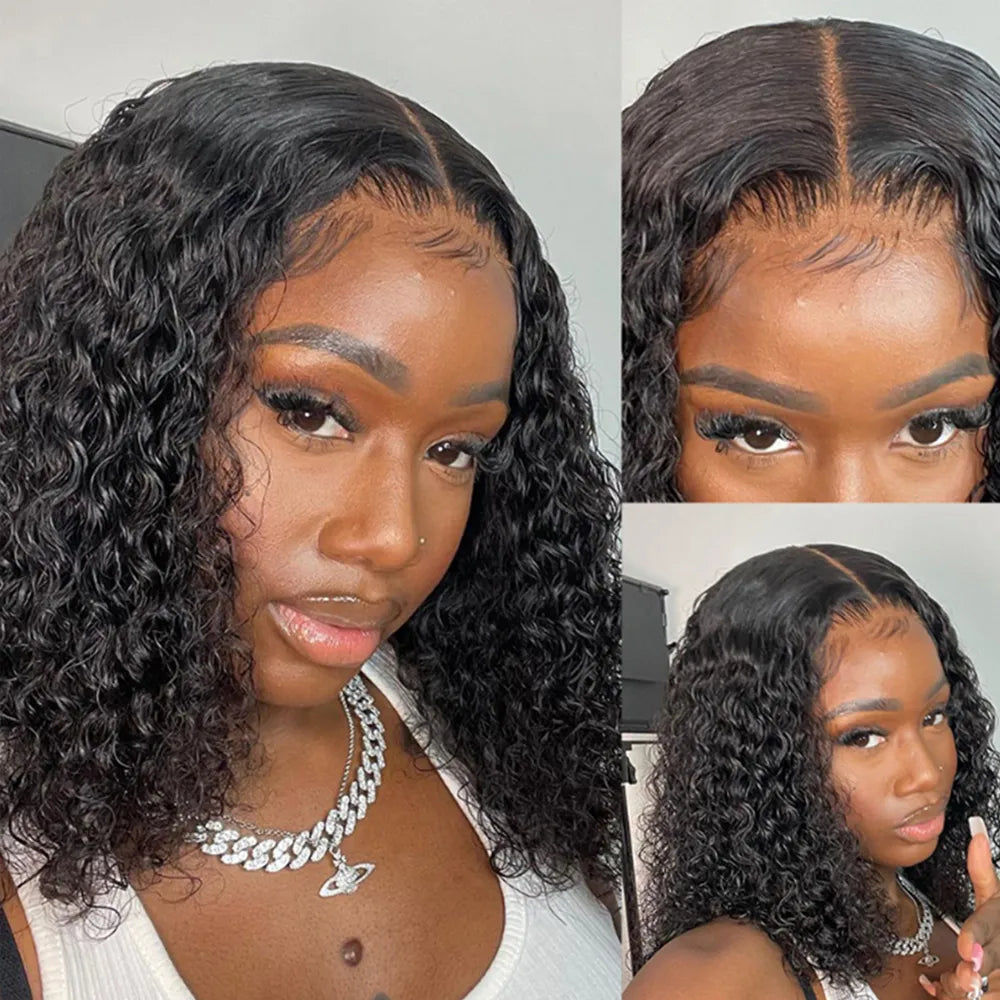 Diamonique Couture Deep Wave Bob Lace Frontal Wig