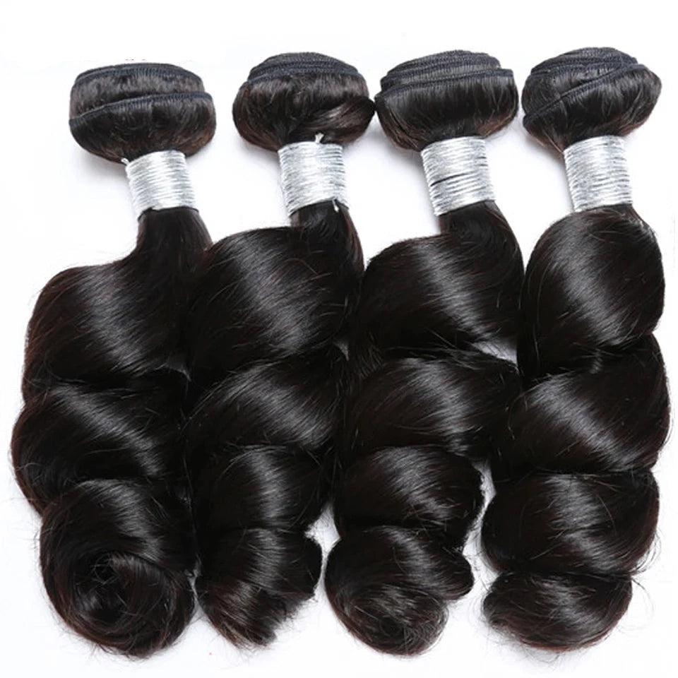 Diamonique Couture Loose Wave Bundles with Closure