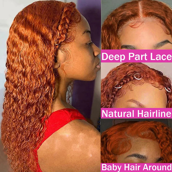 Diamonique Couture Ginger HD Transparent Deep Wave Wig