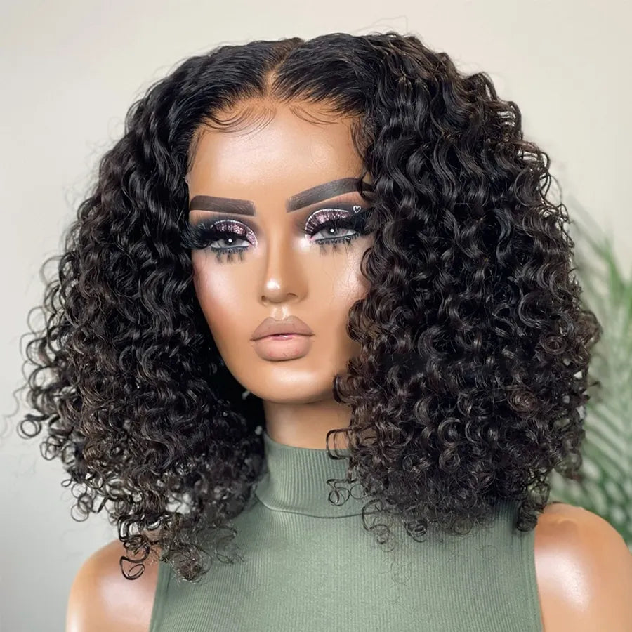 Diamonique Couture Deep Wave Bob Lace Frontal Wig