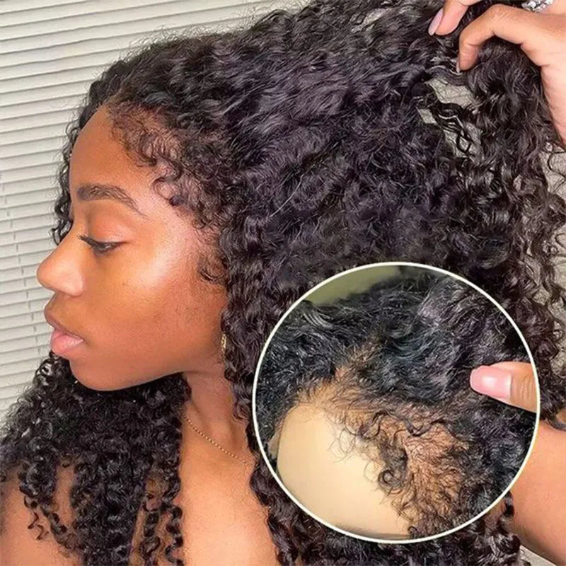 Diamonique Couture Transparent Kinky Curly Frontal Wig