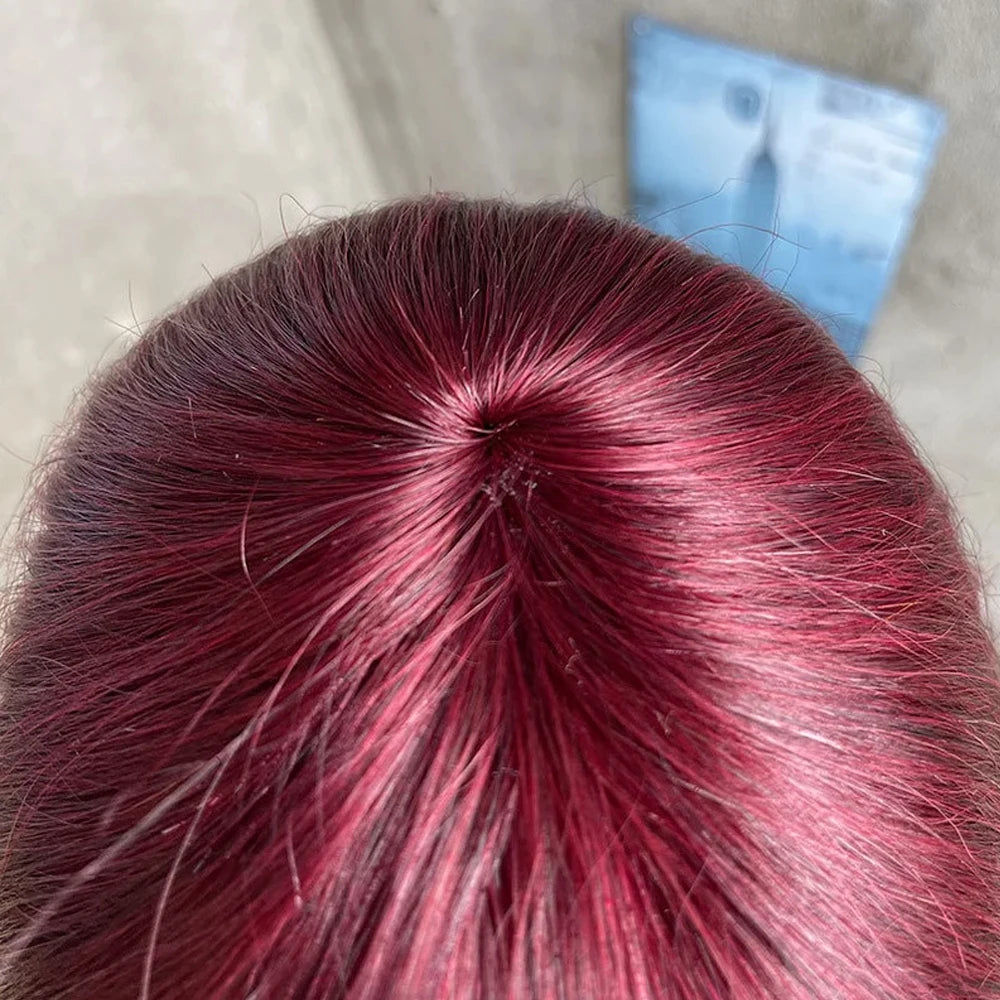 Diamonique Couture Burgundy Red Glueless Brazilian Bob Wig