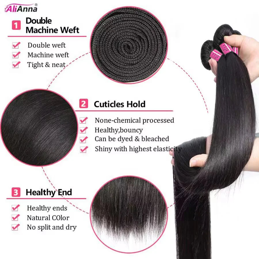 Diamonique Couture Straight Brazilian Human Hair